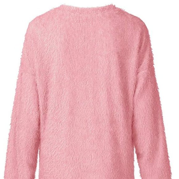 Women's long sleeve loose Pullover Sweatshirt - Picture 4 of 7